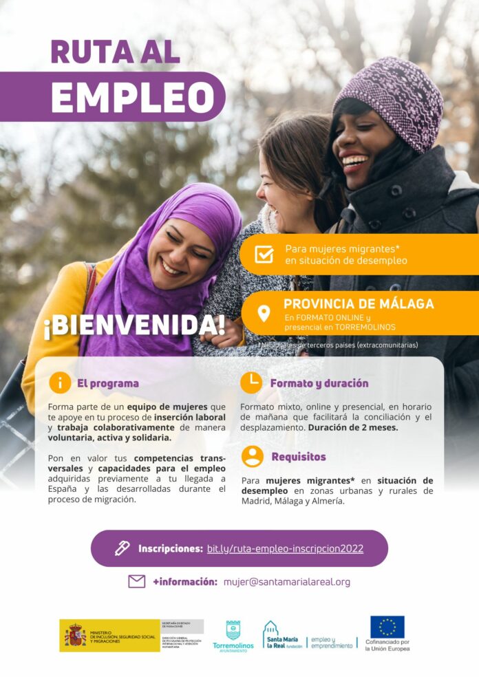 El programa ‘Ruta al Empleo’ para fomentar la inserción laboral de mujeres migrantes abre su convocatoria a participantes del resto de la provincia