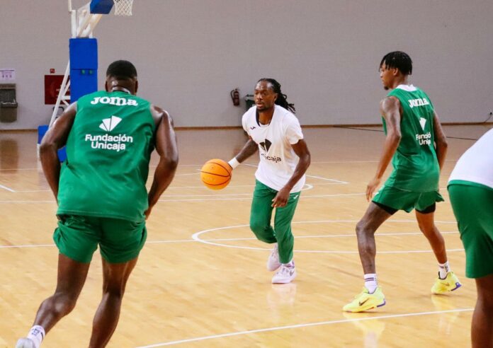 Entrenamiento del Unicaja.